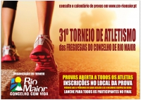 Calendário do 31º Torneio de Atletismo das Freguesias de Rio Maior